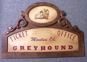 Vintage Greyhound Sign Reproduction Vintage Greyhound Sign Reproduction